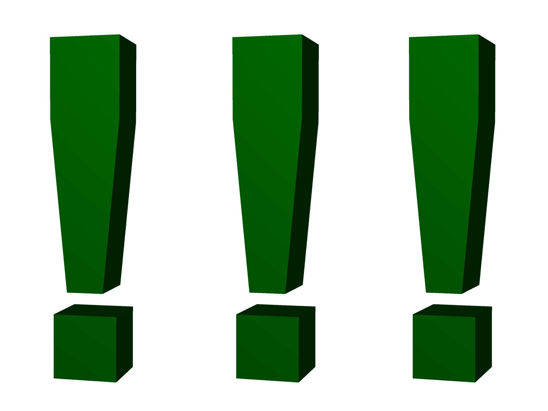 Ausrufezeichen Ausrufezeichen